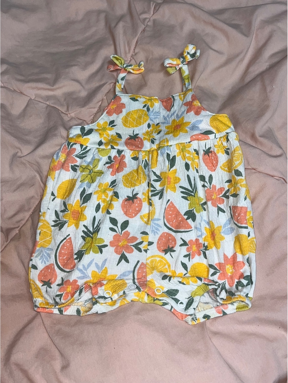 Carter's Baby Girl 6M Fruit and Floral Print One-Piece Romper
